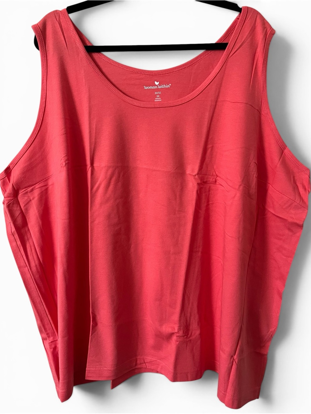 Woman Within Coral Tank Top Size 3X NWT